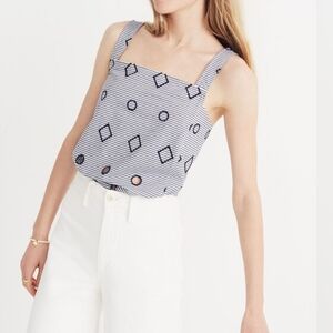 Geometric Striped Women's Top